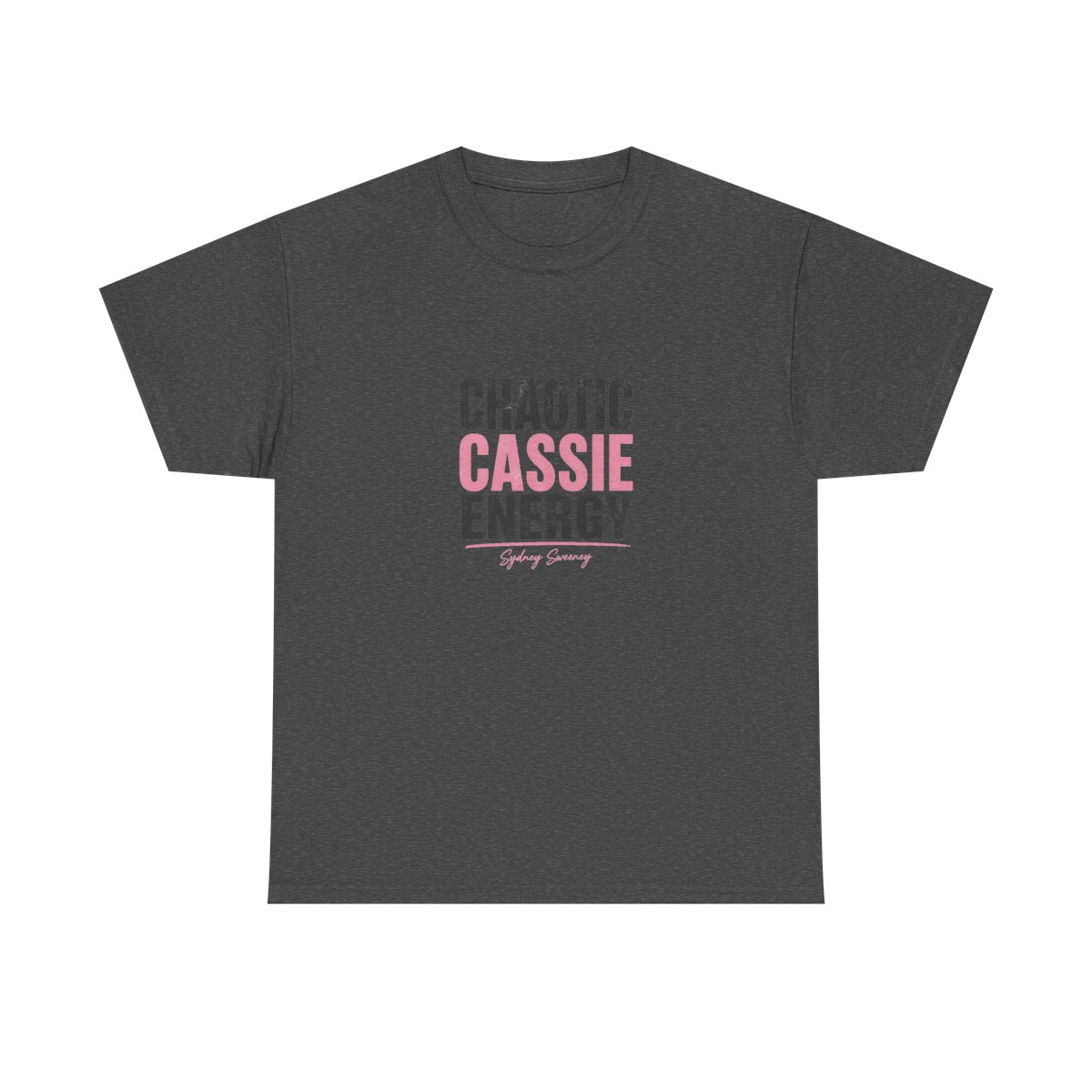 Sydney Sweeney "CHAOTIC CASSIE ENERGY" Unisex Tee - alternate angle 2, merchandise