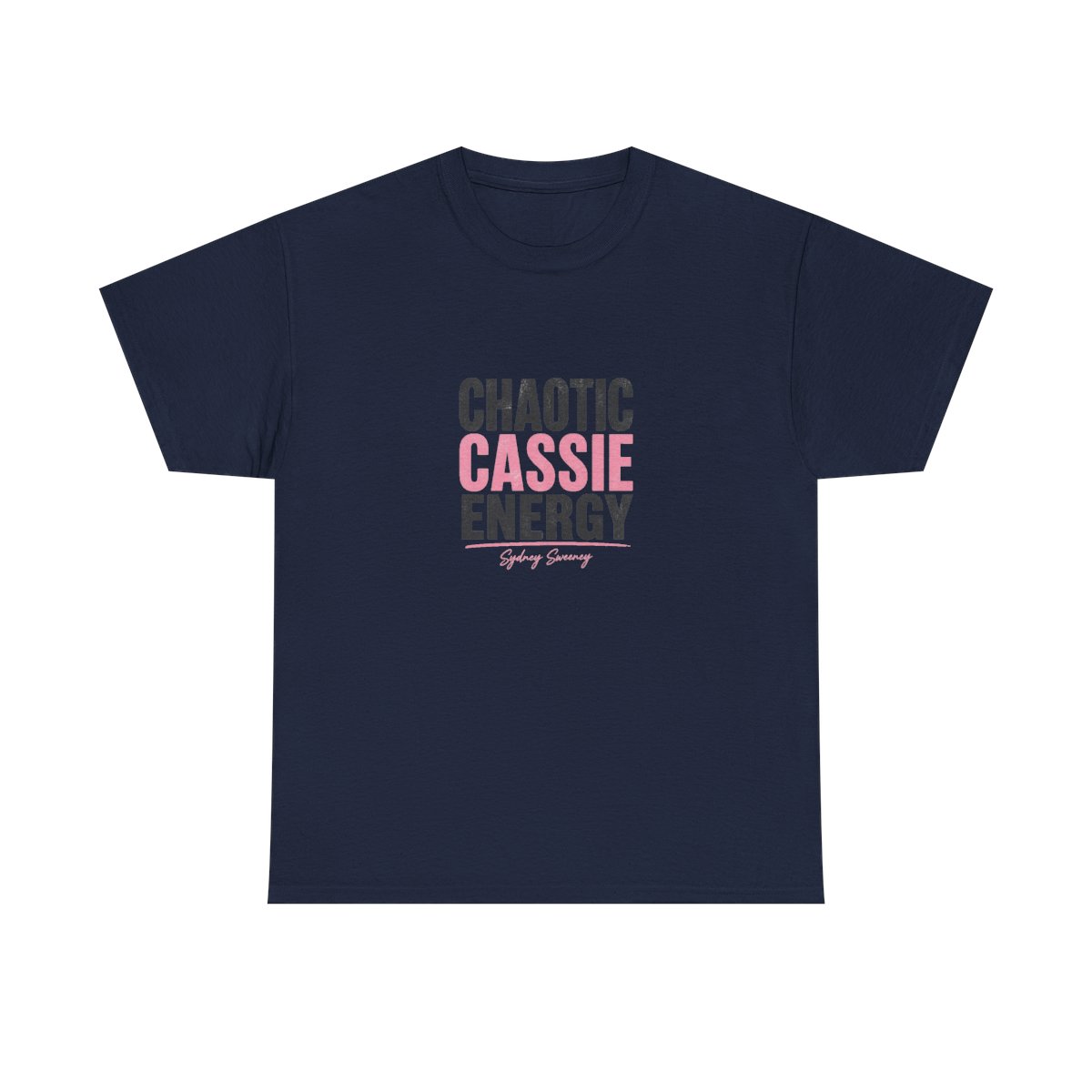 Sydney Sweeney "CHAOTIC CASSIE ENERGY" Unisex Tee - alternate angle 3, merchandise