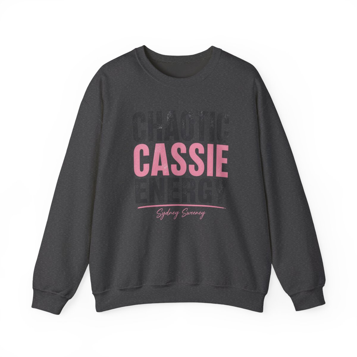 Sydney Sweeney "CHAOTIC CASSIE ENERGY" Crewneck - alternate angle 3, merchandise