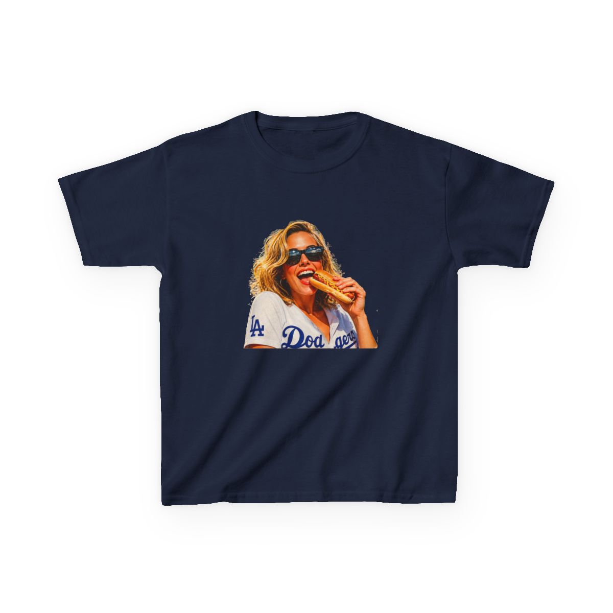Retro Sydney Sweeney Sho-Time World Series Baseball Kids T-Shirt - alternate angle 2, merchandise