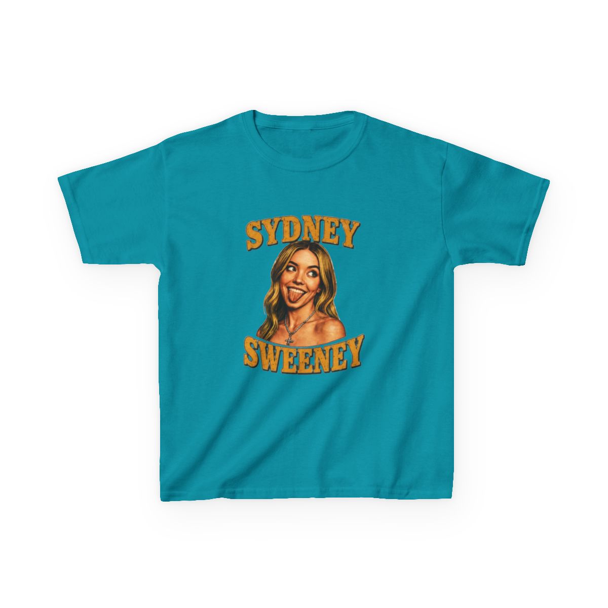 Sydney Sweeney Retro Kids T-Shirt - alternate angle 3, merchandise